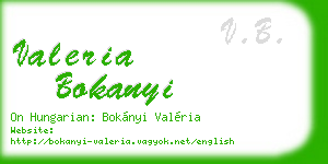 valeria bokanyi business card