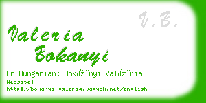 valeria bokanyi business card